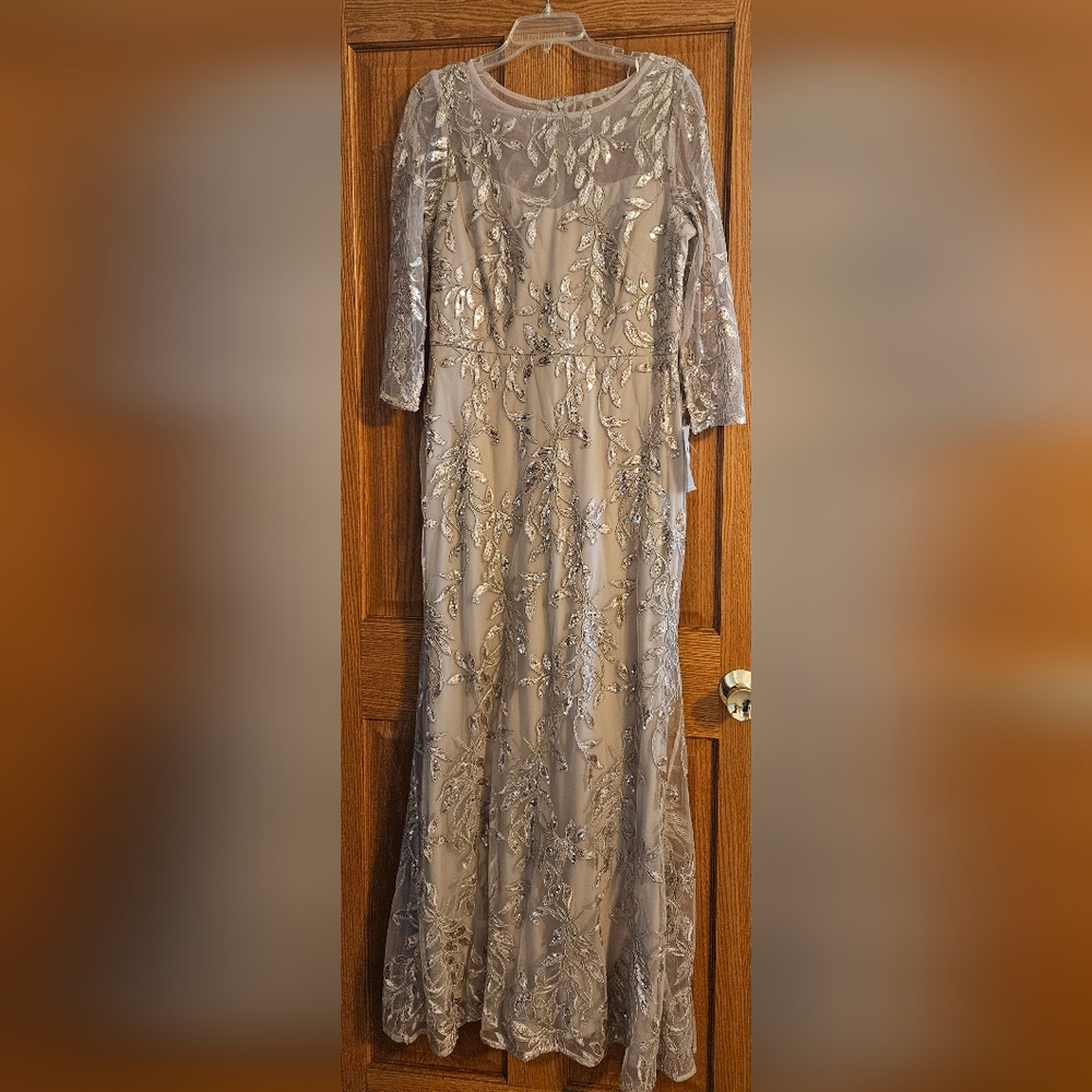 Elegant Champane Embellished Dress